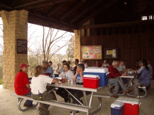 Everyone enjoyed lunch at the Trail House
